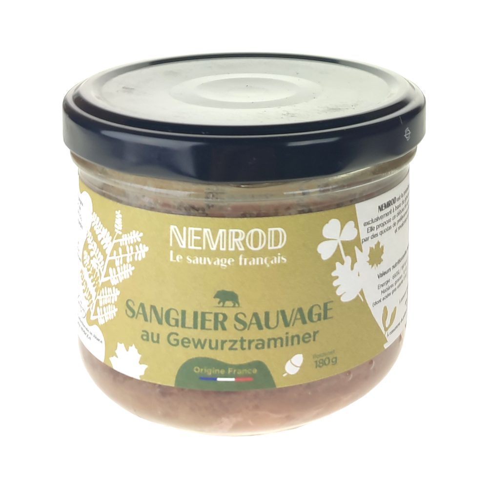 Terrine de Sanglier au Gewurztraminer 180g Nemrod